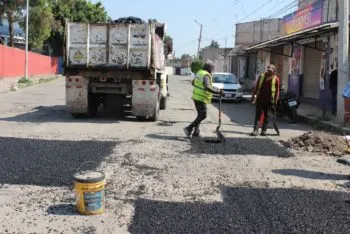 Ayuntamiento de Puebla supervisa trabajos de bacheo en distintas zonas de la capital
