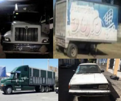 Policía estatal recuperó cuatro vehículos y dos cajas secas con reporte de robo