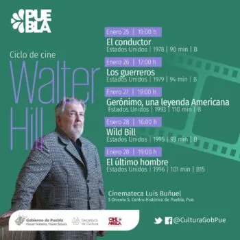 Presenta Secretaría de Cultura cartelera de enero en la Cinemateca “Luis Buñuel”