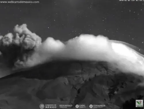 Disminuye actividad del volcán Popocatépetl