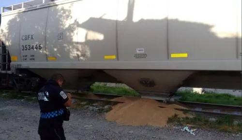 Detienen tren en Puebla y roban una tonelada de trigo; no hay detenidos