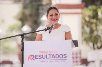 Guadalupe Cuautle rindió su primer informe trimestral; anunció 45 obras de infraestructura social para este año
