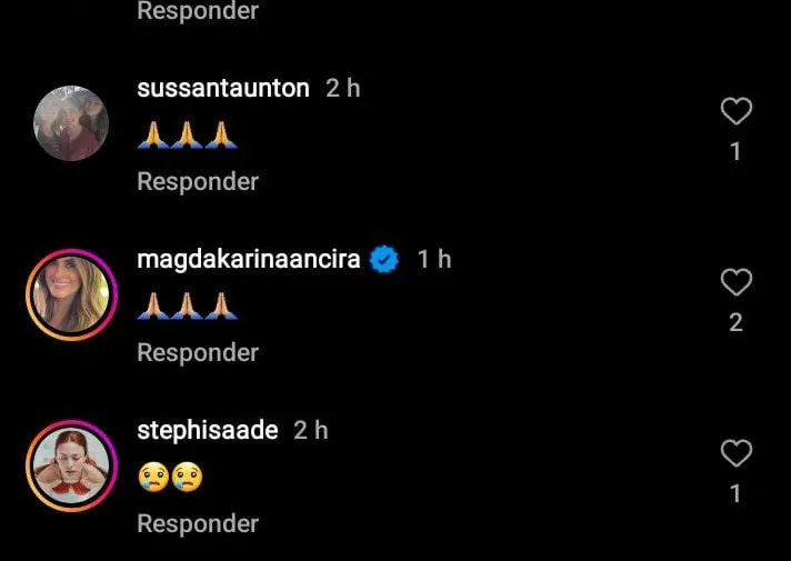 Reacciones muerte Rebeca Jones