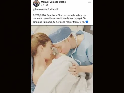 Manuel Velasco y Anahí presentan a su segundo hijo, Emiliano