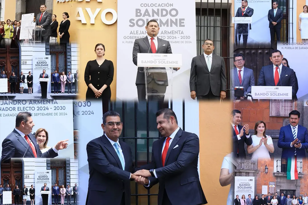 Colocación del Bando Solemne en las sedes de todos los poderes del Estado de Puebla