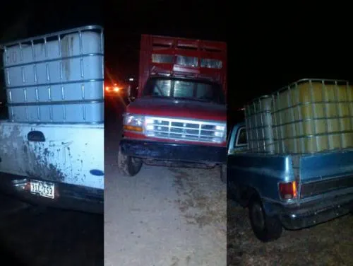 Asegura SSP 18 vehículos que transportaban hidrocarburo robado