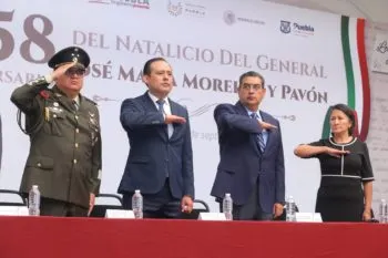 Sergio Salomón preside la Ceremonia del 258 Aniversario del Natalicio de José María Morelos