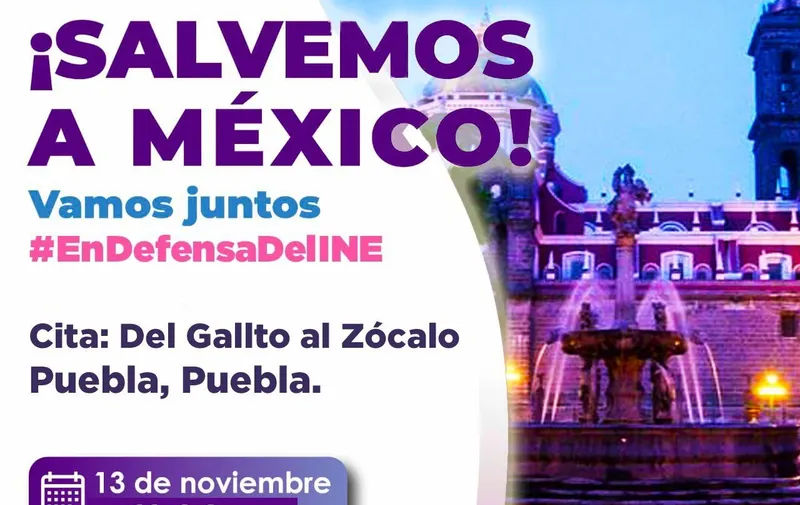 Marcha INE Puebla