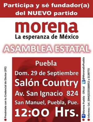 AMLO fortalecerá a Morena en Puebla