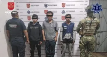 Detiene policía de Huejotzingo a cinco sujetos; asegura droga, arma y vehículo robado