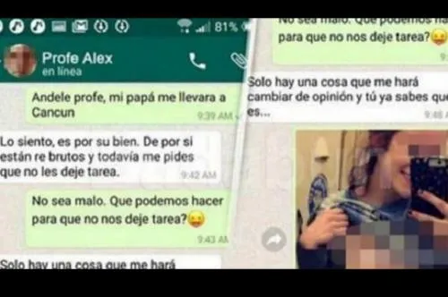 A cambio de no dejarles tarea profesor les pedía fotos íntimas a alumnas