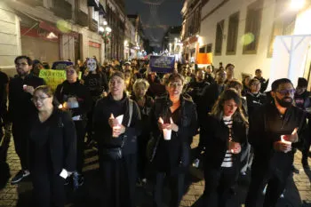 Jueces y trabajadores del Poder Judicial en Puebla realizan marcha de luto contra reformas de AMLO
