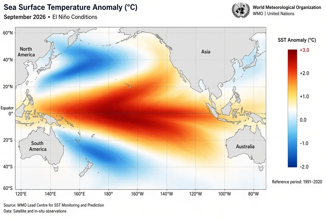 Mapa de temperaturas con el enfoque de la ONU