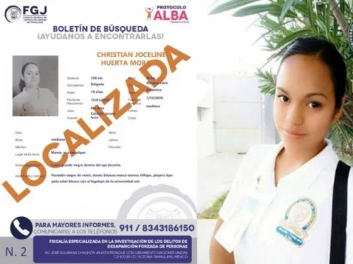 Localizan a Joceline en SLP; se fue por su voluntad