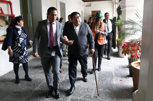 Encabeza el gobernador Miguel Barbosa Macrosimulacro Nacional 2020 realizado en Casa Aguayo