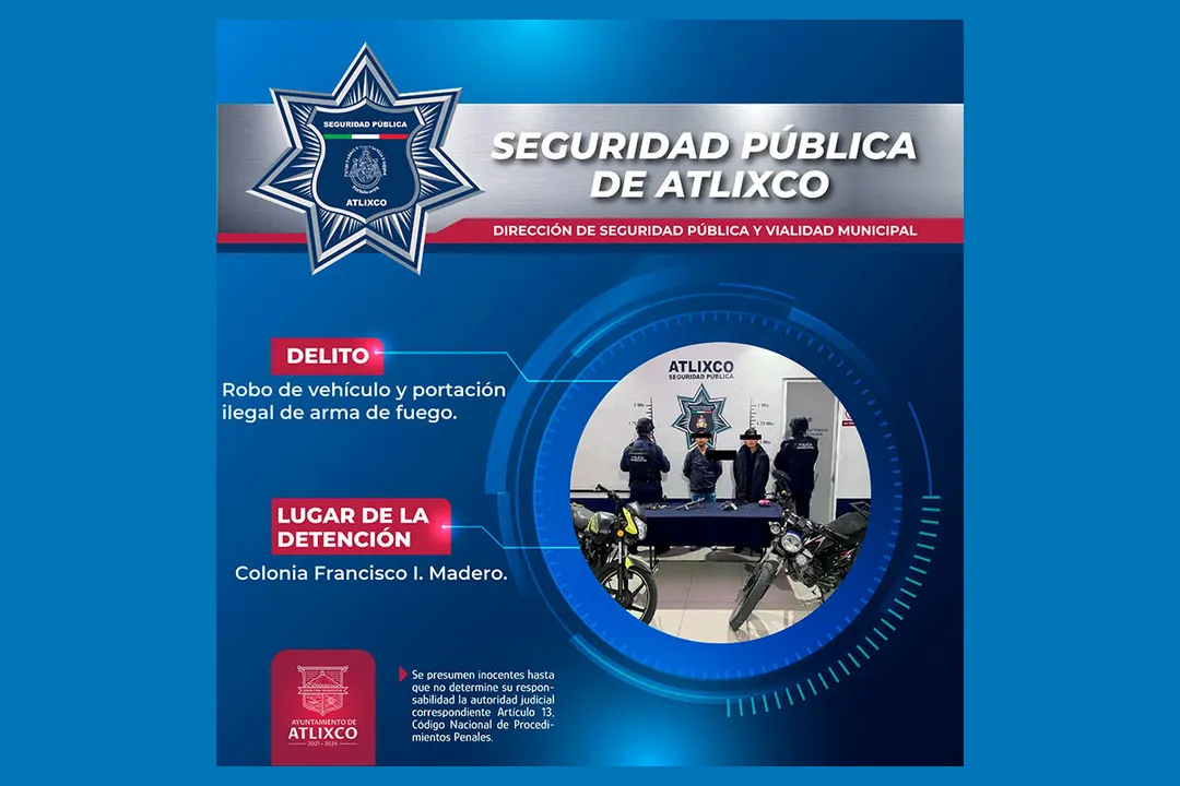 Atlixco Seguridad Publica Detenidos