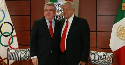 AMLO se compromete ante el presidente del COI a apoyar el deporte