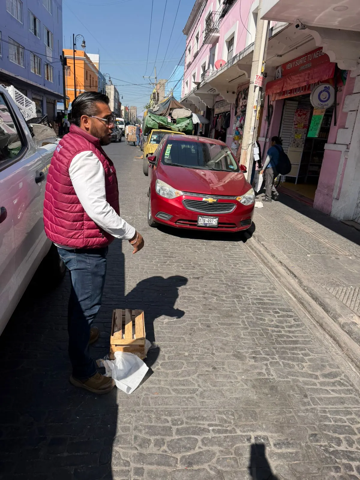 Ayuntamiento de Puebla refuerza operativo contra el apartado ilegal de espacios en la vía pública