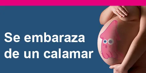 Se embaraza de un calamar