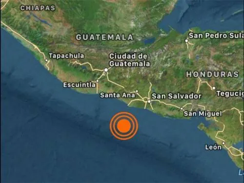 Sismo de 6.2 grados remece las costas de El Salvador