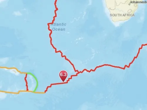 Se registra sismo de magnitud 6.3 en el océano Atlántico