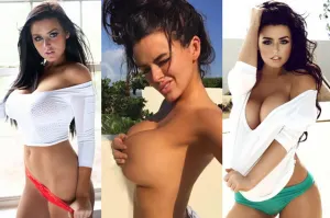 La modelo Abigail Ratchford consintiendo a sus seguidores de Instagram