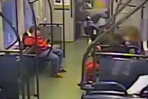 Intenta robar silla de ruedas a mujer dentro de tren; pasajeros lo evitan