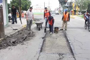 Inicia trabajos segunda brigada de bacheo permanente en San Pedro