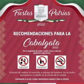 Estas son las recomendaciones para disfrutar de la tradicional cabalgata en Atlixco