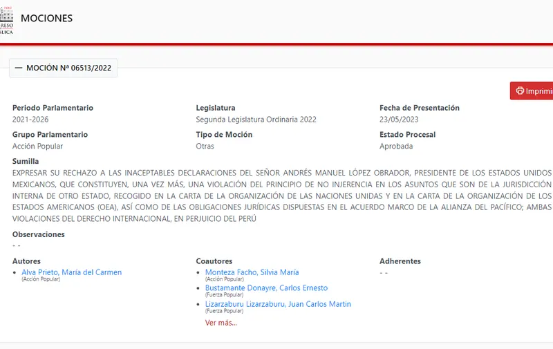 Congreso de Perú