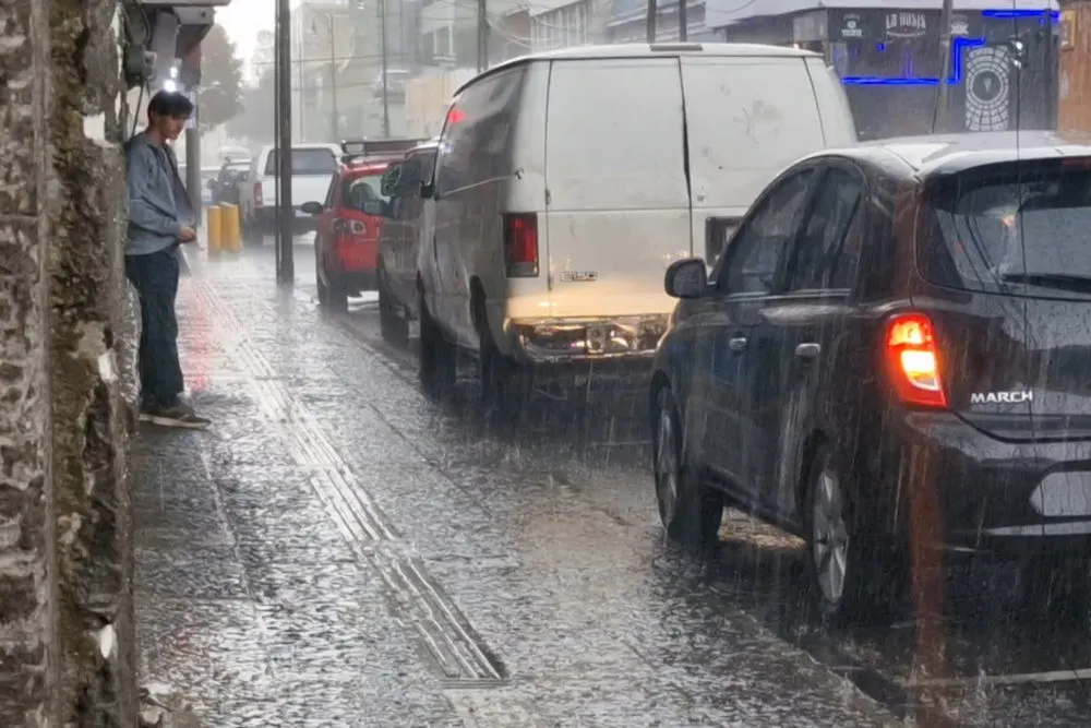 Lluvias y granizo en Puebla
