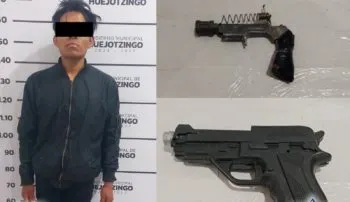 Dos detenidos en Huejotzingo con réplicas de arma, confirma la SSC