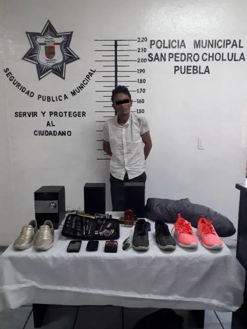Detiene policía de San Pedro Cholula a presunto ladrón de casa habitación