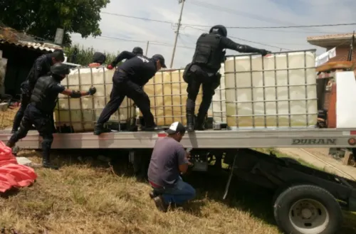 SSP realizó acciones contra el robo de combustible en Coronango