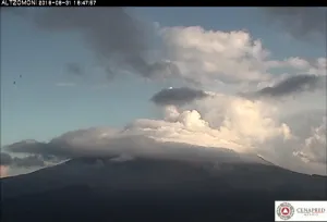 Registra Popo en 24 horas 60 sismos volcanotectónicos