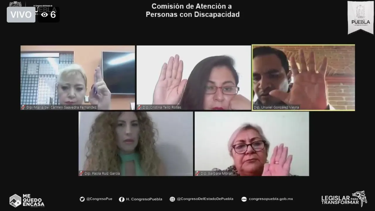 Aprueban en Comisión del Congreso reformas a la Ley para las Personas con Discapacidad del Estado de Puebla