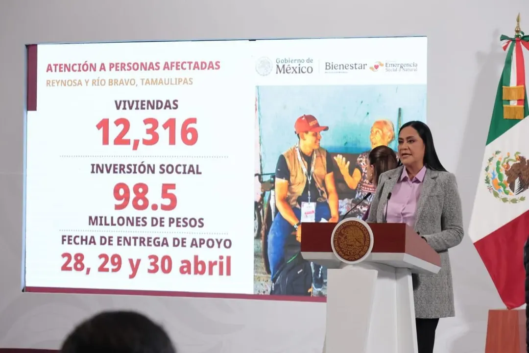 Secretaría de Bienestar inicia entrega de apoyos a damnificados por inundaciones en Reynosa y Río Bravo