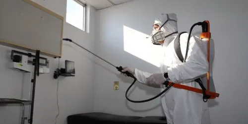 Ayuntamiento de San Andrés Cholula desinfecta instalaciones del DIF, SSPTM y Protección civil