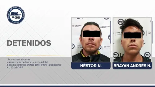Fiscalía detiene a dos hombres por robo en tienda departamental