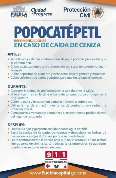 Issste y Ayuntamiento emiten recomendaciones ante caída de ceniza volcánica