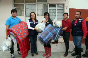 SMDIF entregó ayuda a familias afectadas por lluvias
