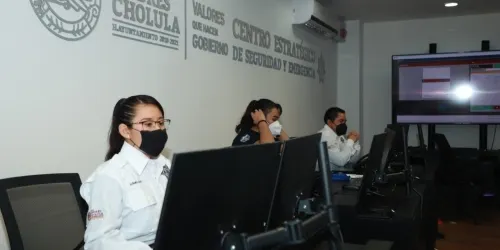 Inaugura Karina Pérez el sistema municipal de videovigilancia de San Andrés Cholula