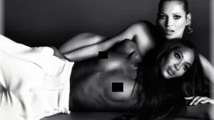 Naomi Campbell y Kate Moss posan como dios las trajo al mundo