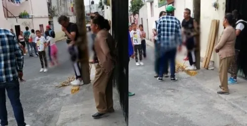 Detienen y golpean a presunto ladrón en San Baltazar Campeche