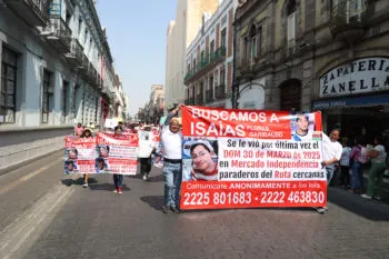 Familiares de Isaías Flores marchan para exigir resultados a 23 días de su desaparición
