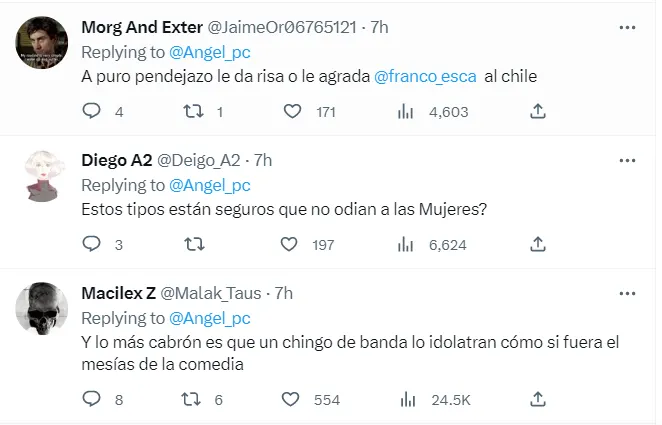 reacciones Franco Escamilla