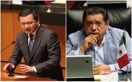 Chocan Osorio Chong y Salgado Macedonio en Senado por 43 de Ayotzinapa