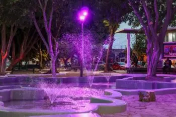 Rehabilita Ayuntamiento de Puebla fuentes del parque de las Letras; lucirán con nueva iluminación y mejor infraestructura