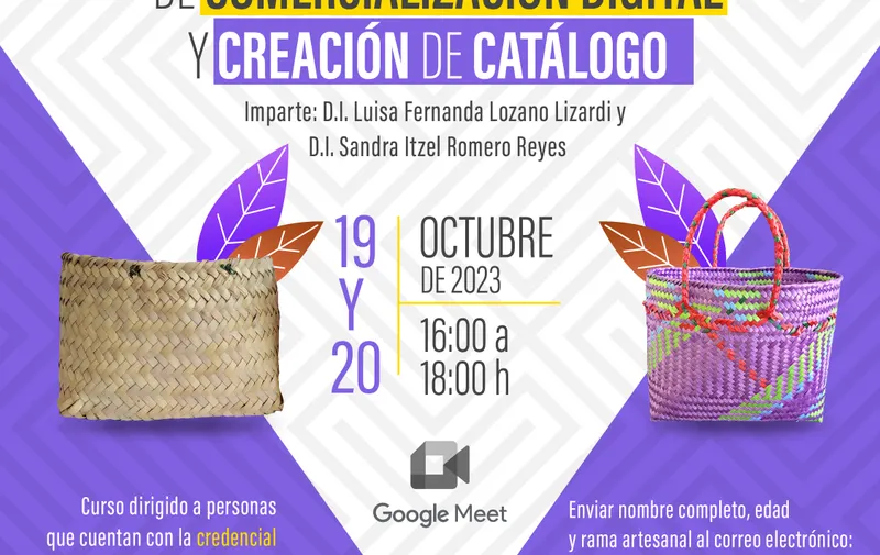 Cártel virtual Taller Comercialización digital y creación de catálogo