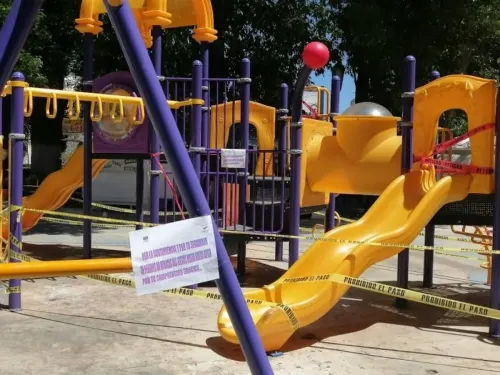 Clausuran juegos infantiles y gimnasios al aire libre en Hidalgo